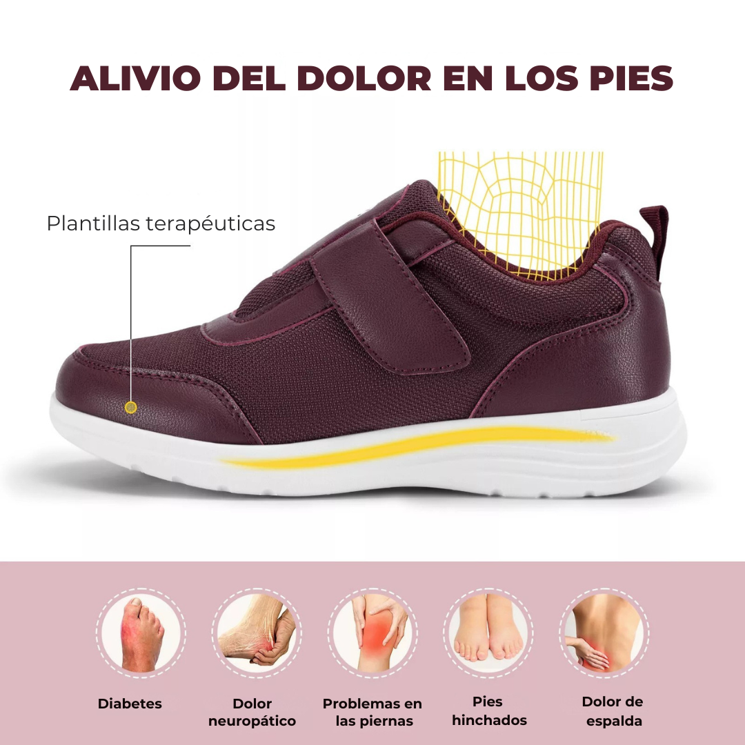 Zapatos unisex cómodos con tiras fáciles de poner para diabéticos®