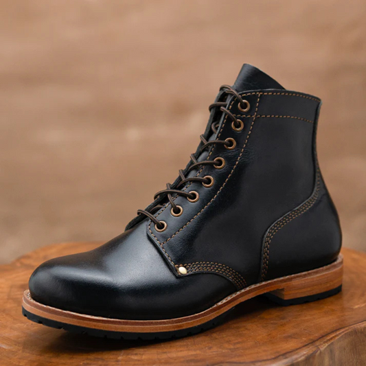 Botas de cuero con suelas ortopédicas para Hombre