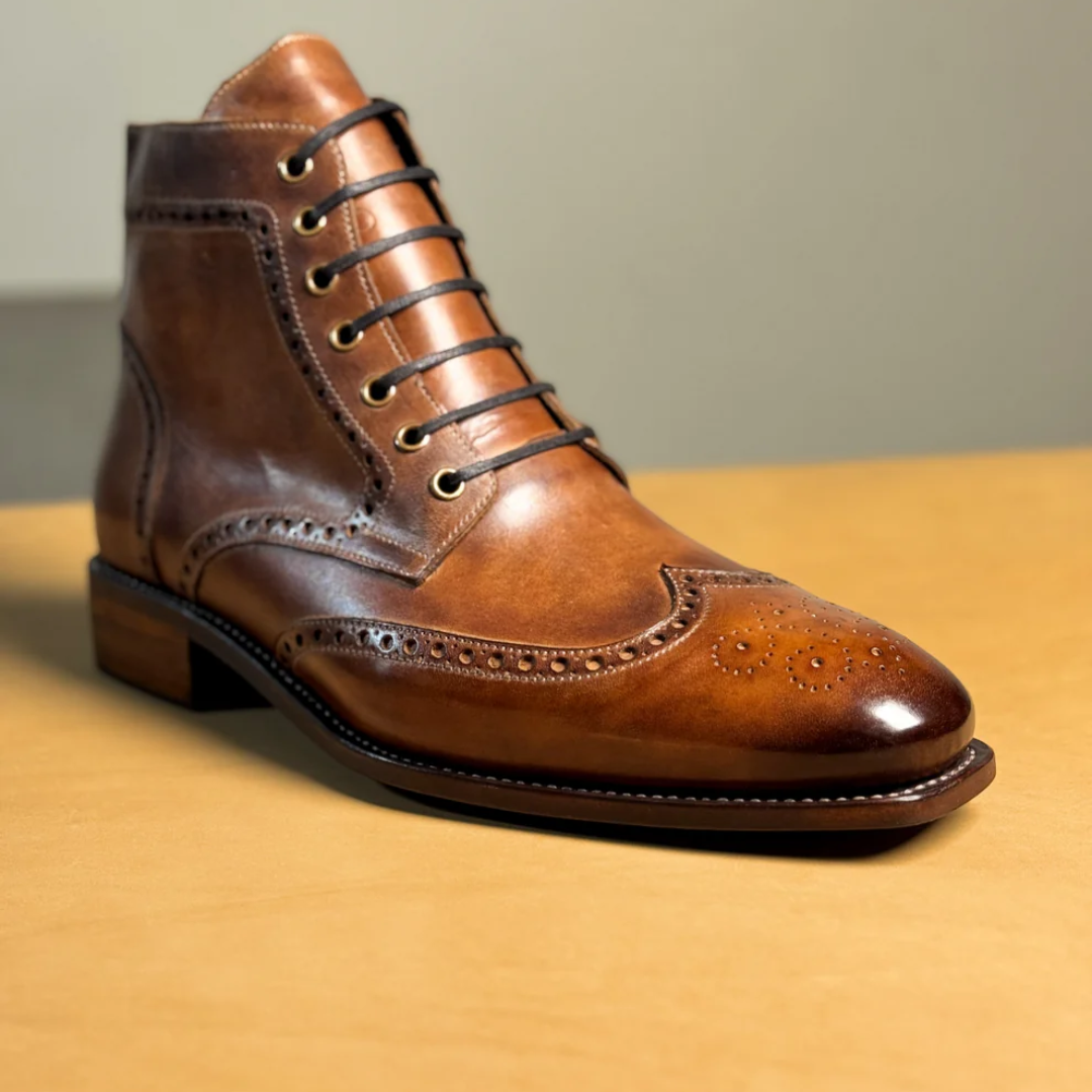 Botas de cuero clásicas y elegantes para hombre