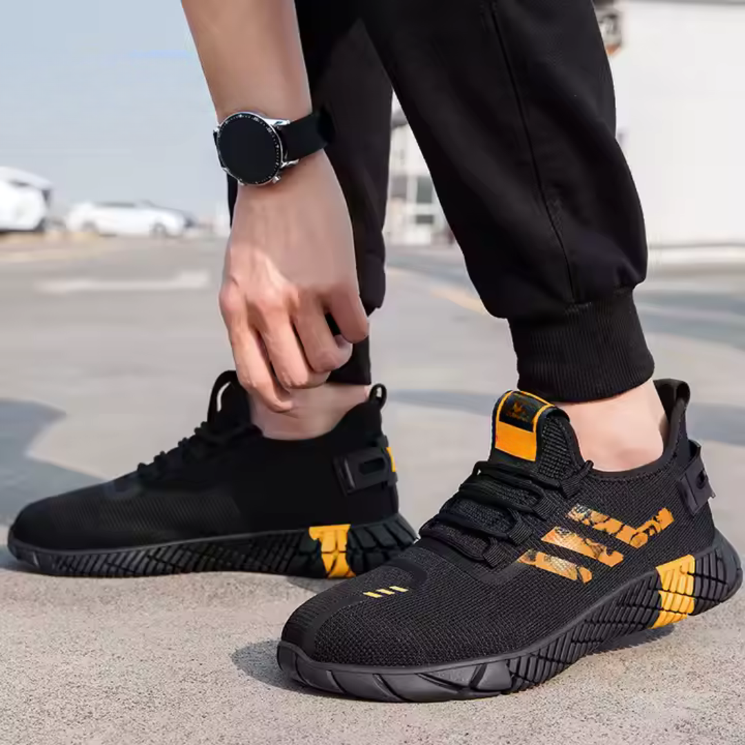 Calzado deportivo de seguridad con suela de goma para hombre