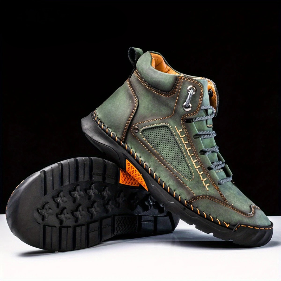 Botas ergonómicas de cuero cosido para hombre®