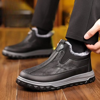 Botas de cuero con forro de lana para hombre