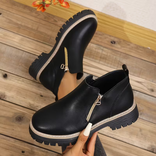 Botines elegantes para mujer con doble cierre ajustable