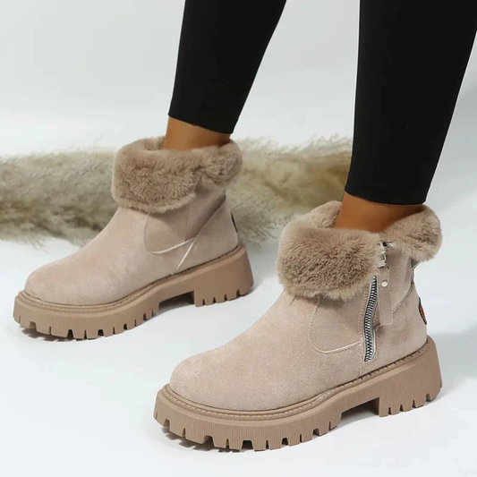 Botas de invierno con forro cálido y suela resistente para mujer