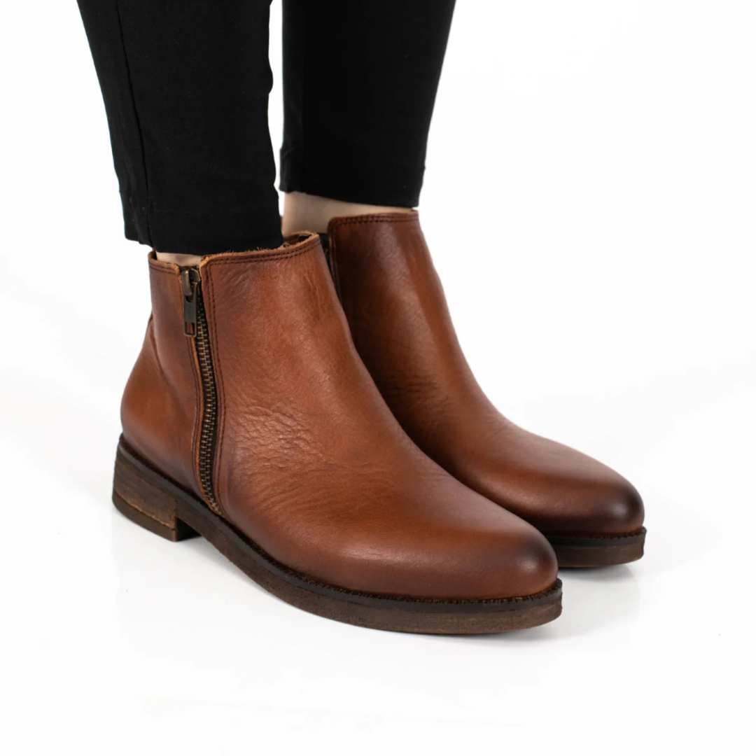 Botines de tacon bajo elegante para mujer