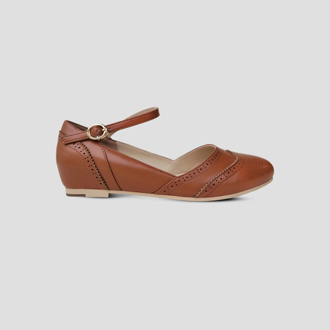 Bailarinas de mujer de diseño vintage con perforaciones