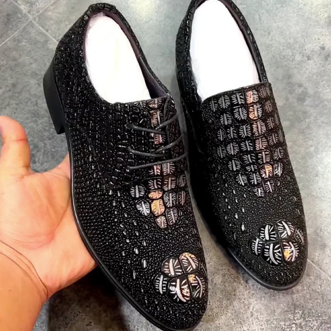 Zapatos ortopédicos de cuero elegantes para hombre