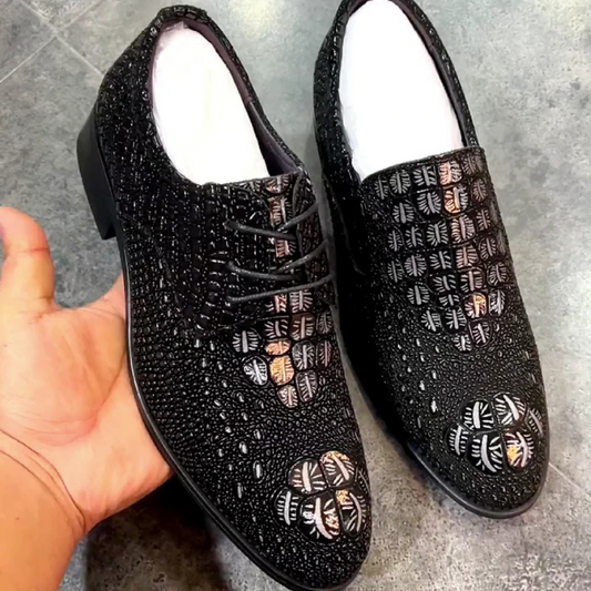 Zapatos ortopédicos de cuero elegantes para hombre