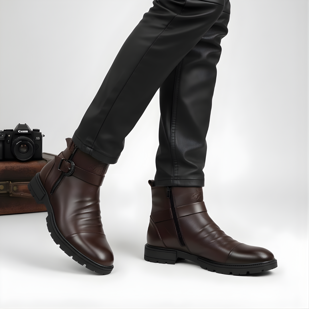Botas de cuero con estilo elegante y moderno para hombre®