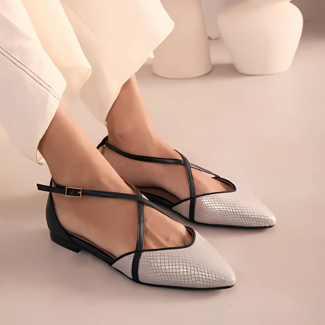 Bailarina con tiras cruzadas para mujer