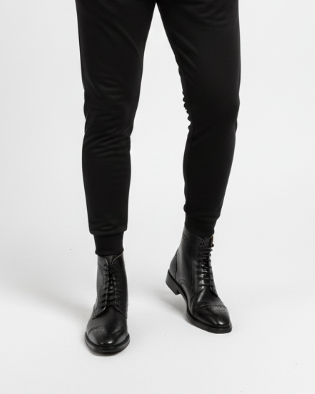 Botas Estilo Brogue en Cuero para Hombre