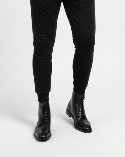 Botas Estilo Brogue en Cuero para Hombre