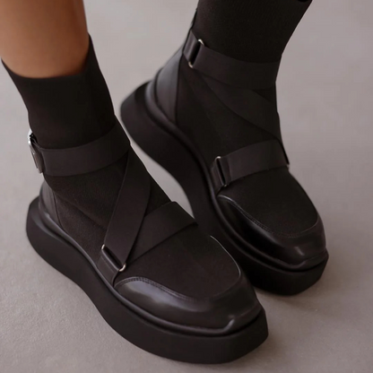 Botas de estilo moderno y ergonómico con ajuste elastico para mujer