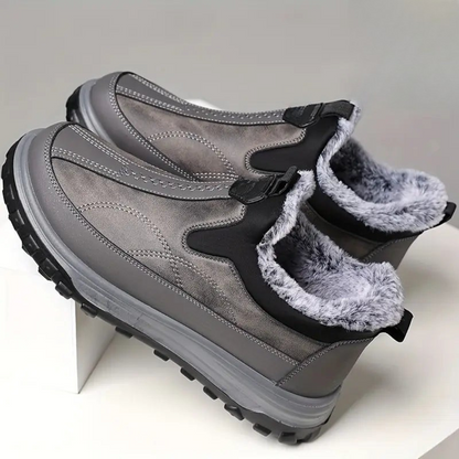 Botas de cuero con forro de lana para hombre