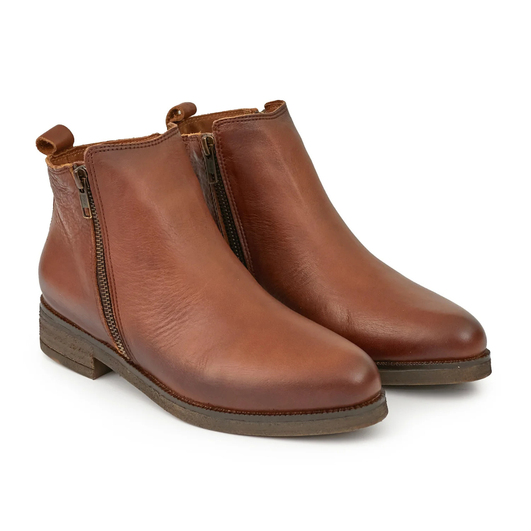 Botines de tacon bajo elegante para mujer