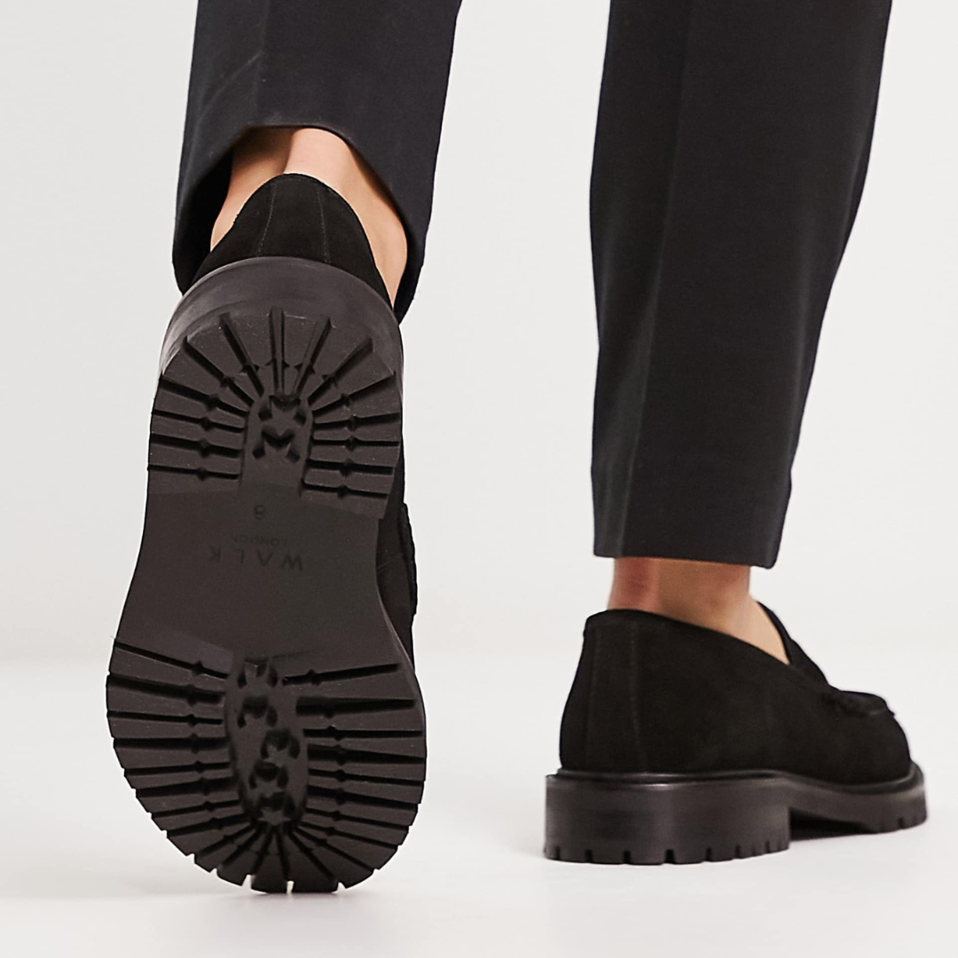 Elegante mocasines de ante para hombre