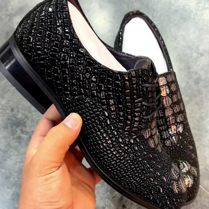 Zapatos ortopédicos de cuero elegantes para hombre