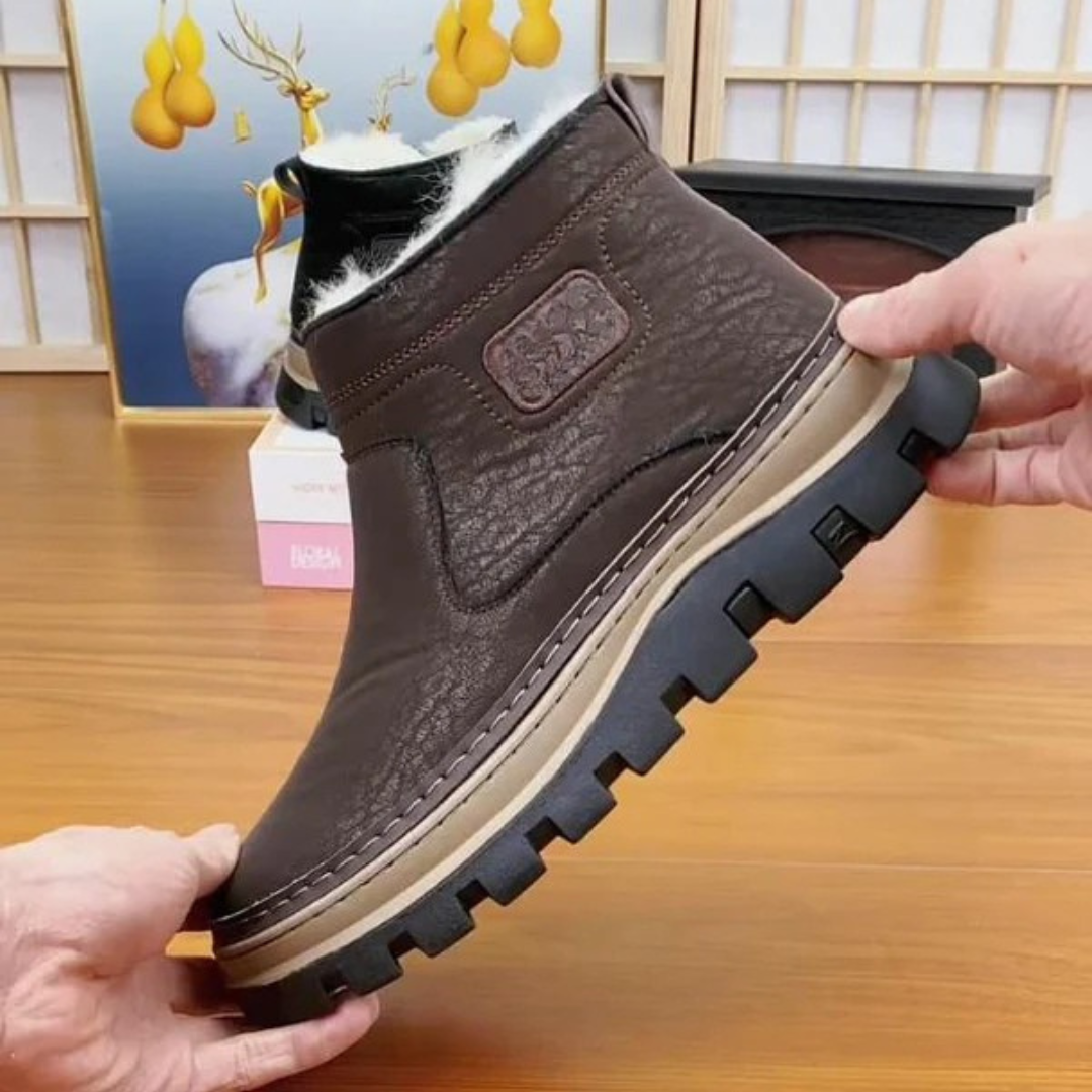 Botas de Nieve Cálidas para Hombre en Tejido Polar