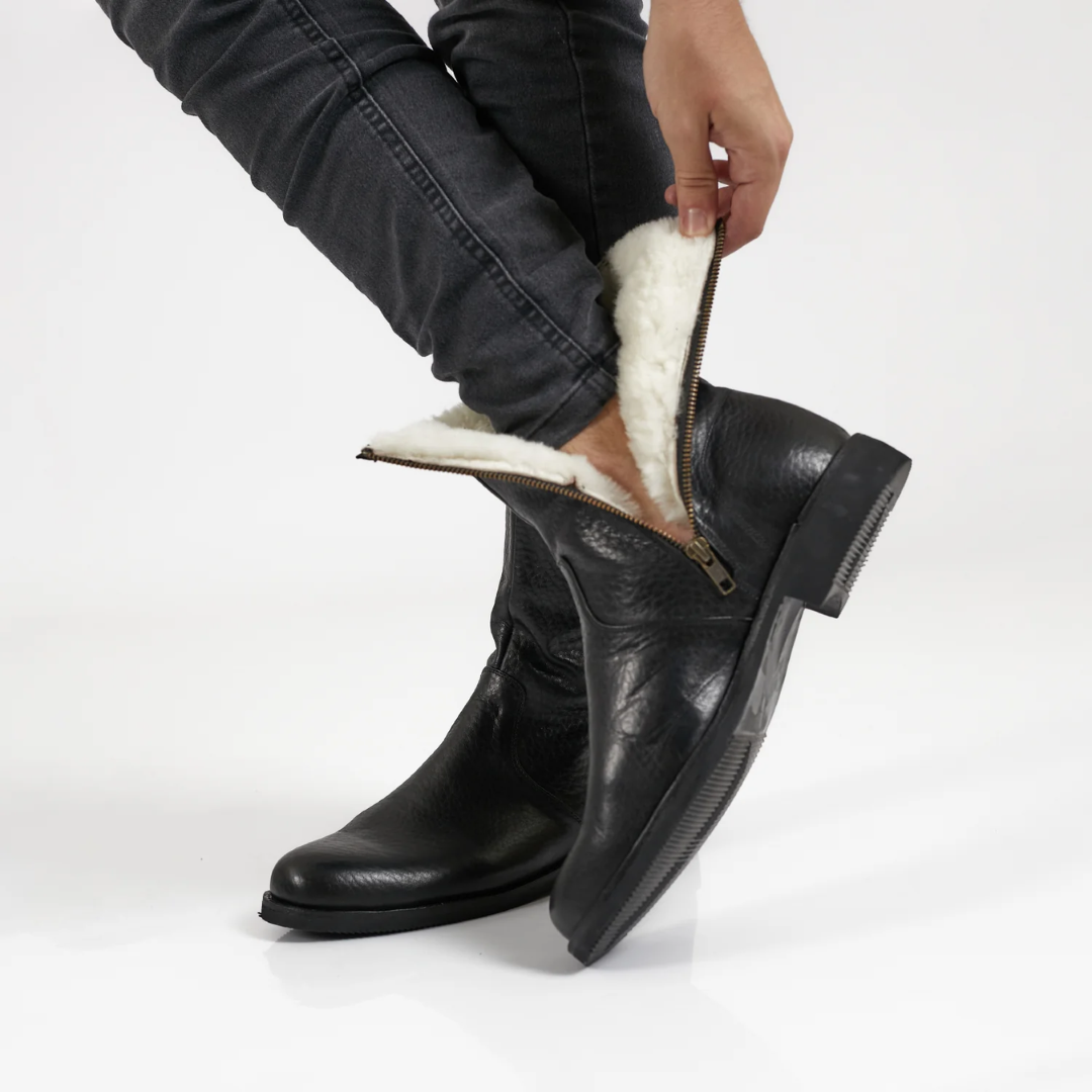 Bota de Cuero con Interior Abrogado para Hombre®