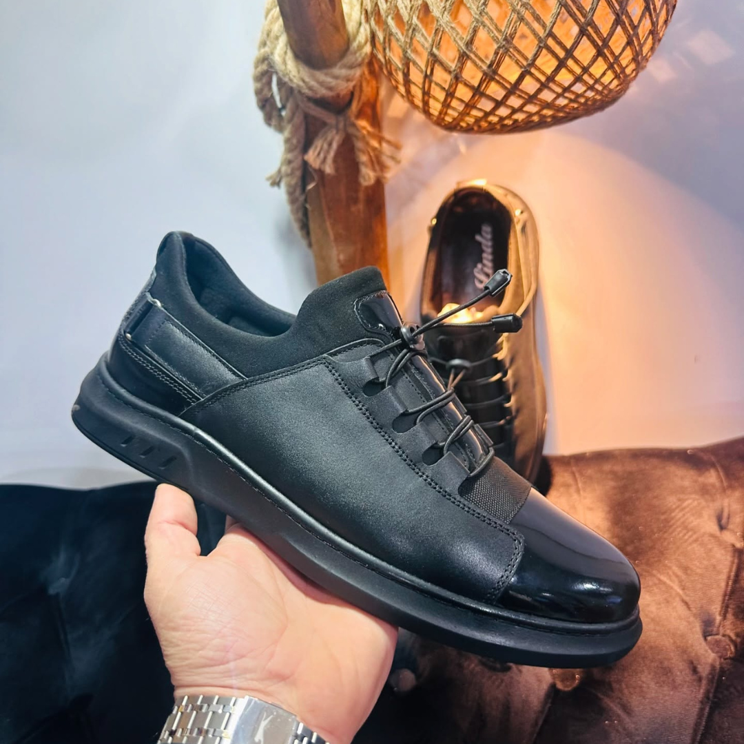 Zapatos de piel para hombre con cordones ajustables