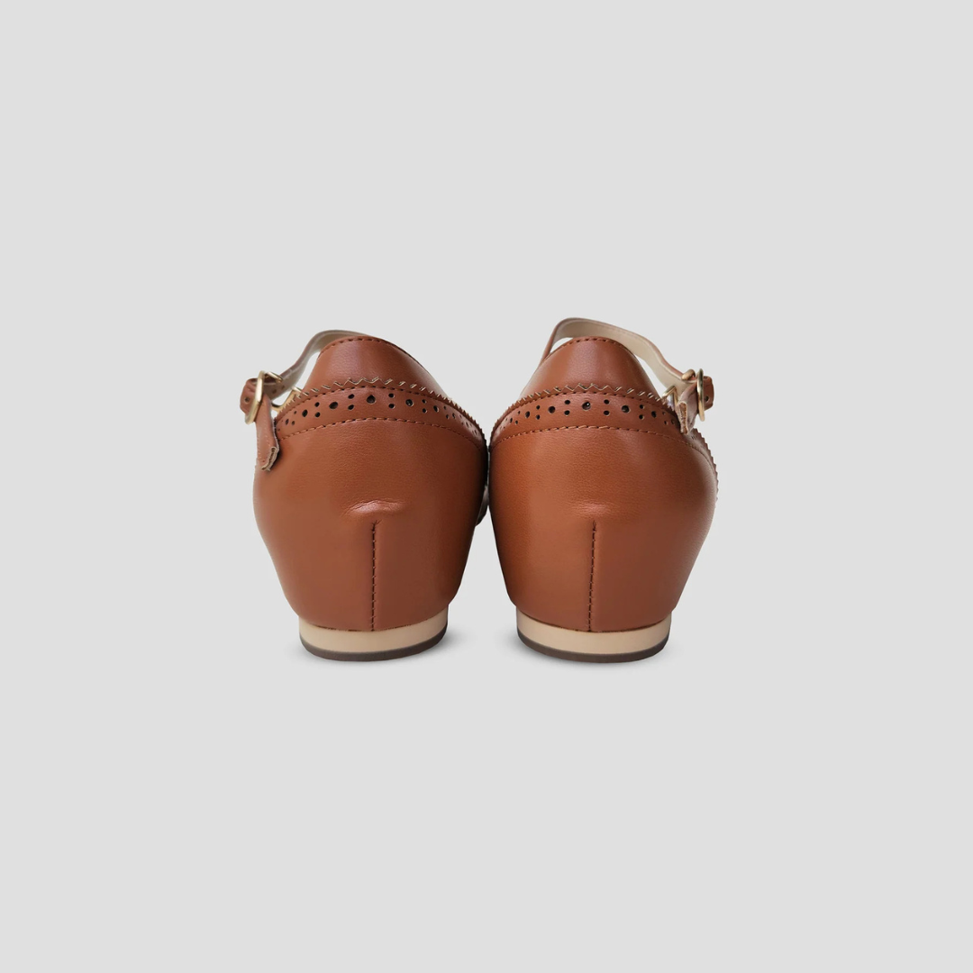 Bailarinas de mujer de diseño vintage con perforaciones