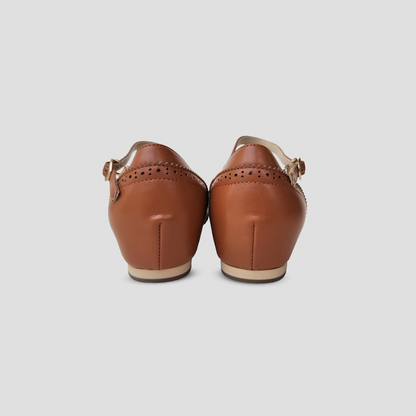 Bailarinas de mujer de diseño vintage con perforaciones