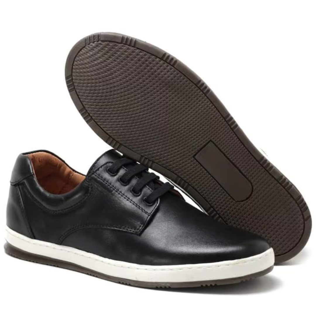 Zapatos Ergonómicos de Cuero Liso para Hombre
