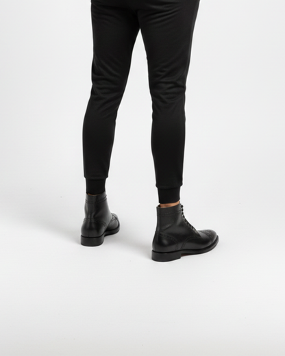 Botas Estilo Brogue en Cuero para Hombre