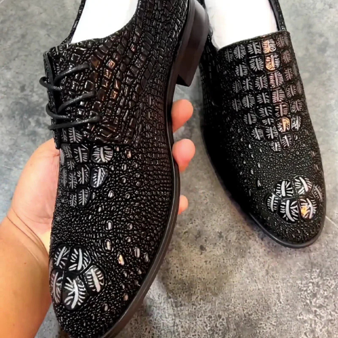 Zapatos ortopédicos de cuero elegantes para hombre