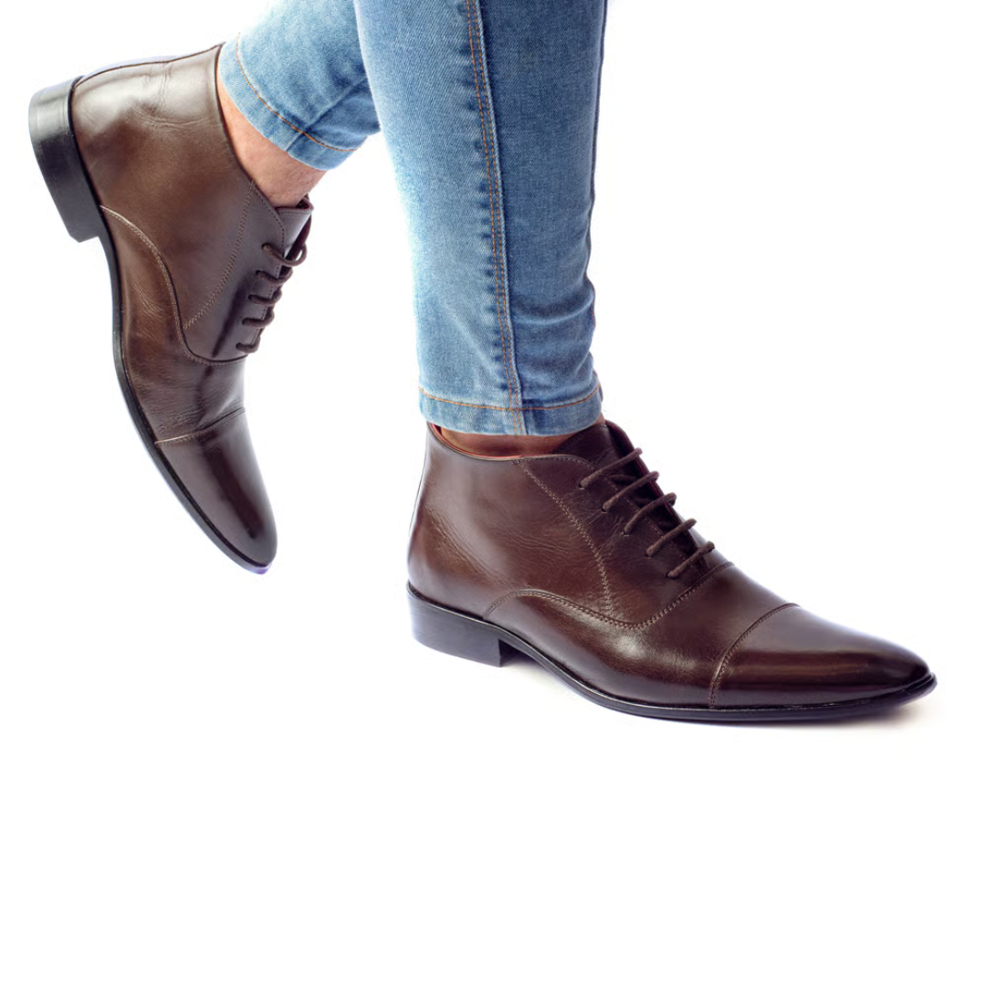 Botines casuales de tacón bajo para hombre
