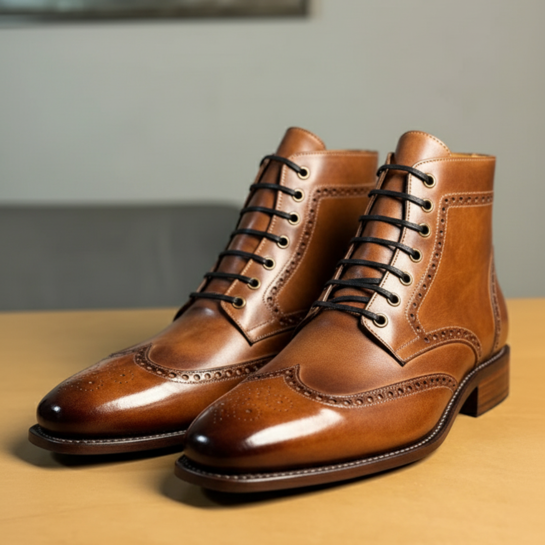 Botas de cuero clásicas y elegantes para hombre