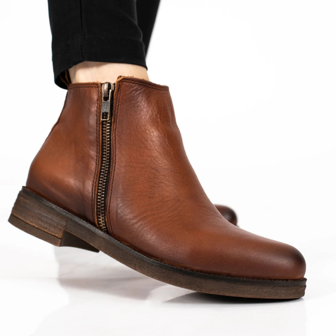 Botines de tacon bajo elegante para mujer