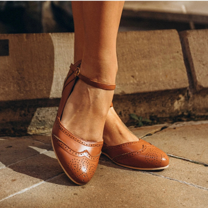 Bailarinas de mujer de diseño vintage con perforaciones