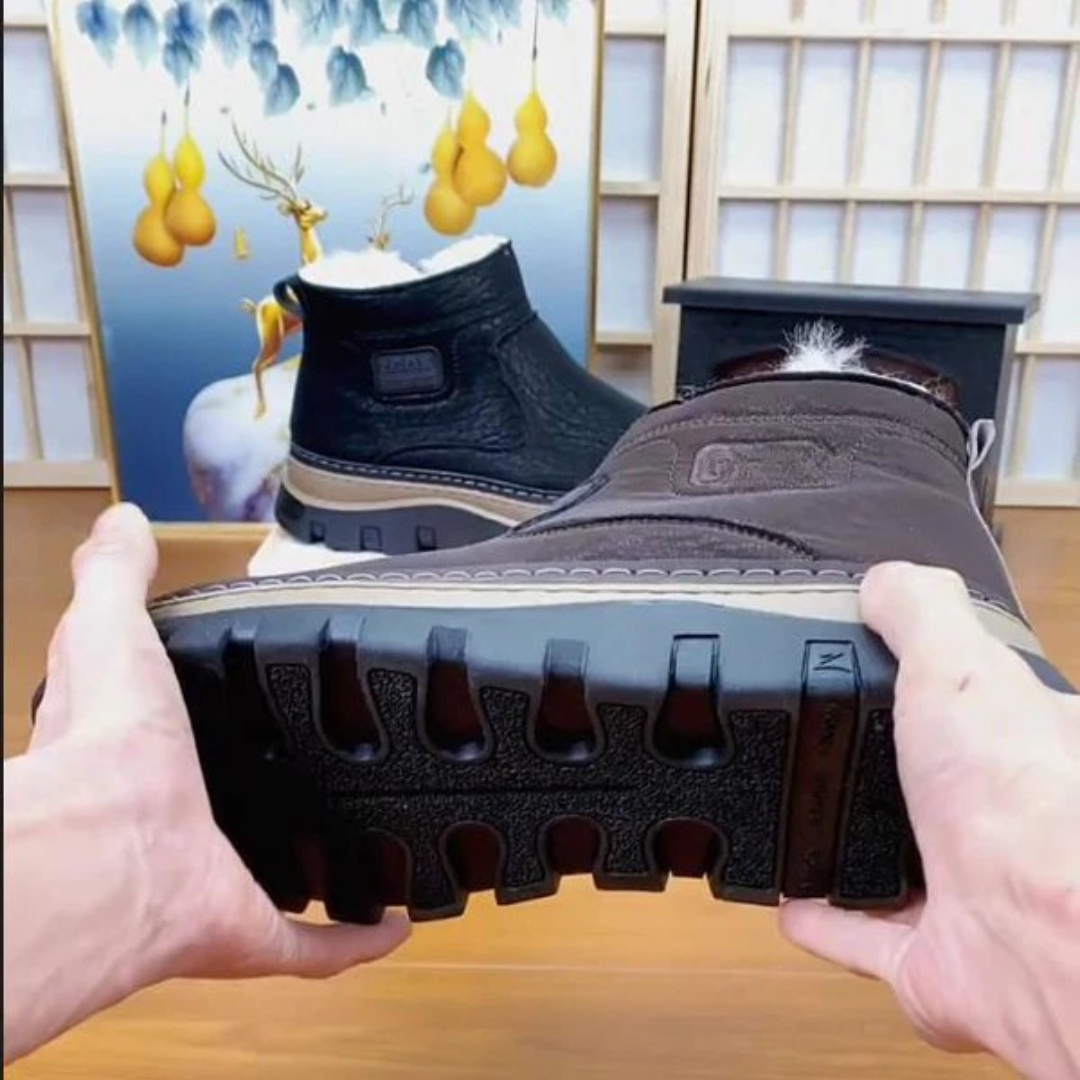 Botas de Nieve Cálidas para Hombre en Tejido Polar