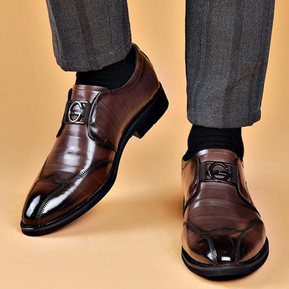 Zapatos formales de cuero genuino de alta calidad para hombre