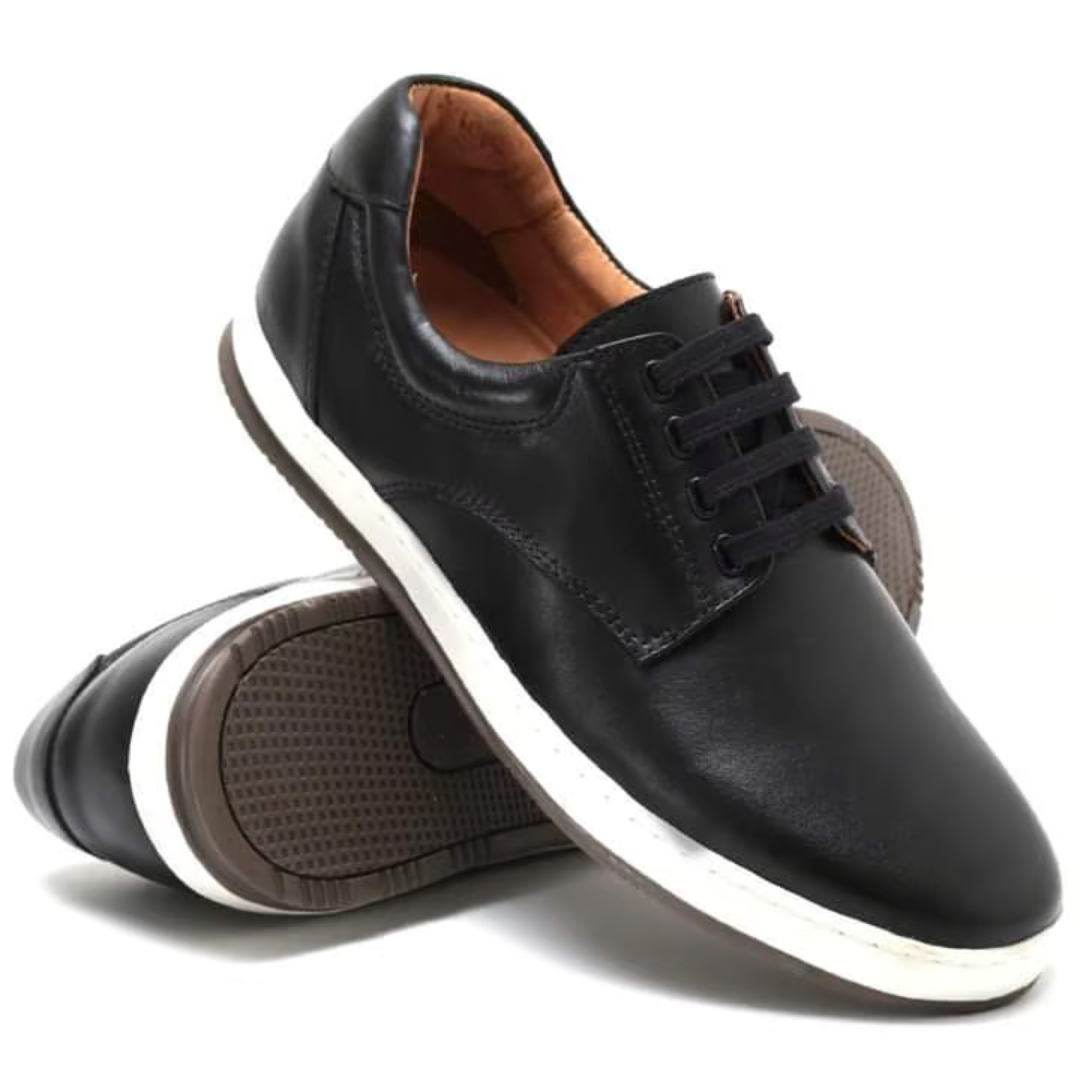 Zapatos Ergonómicos de Cuero Liso para Hombre