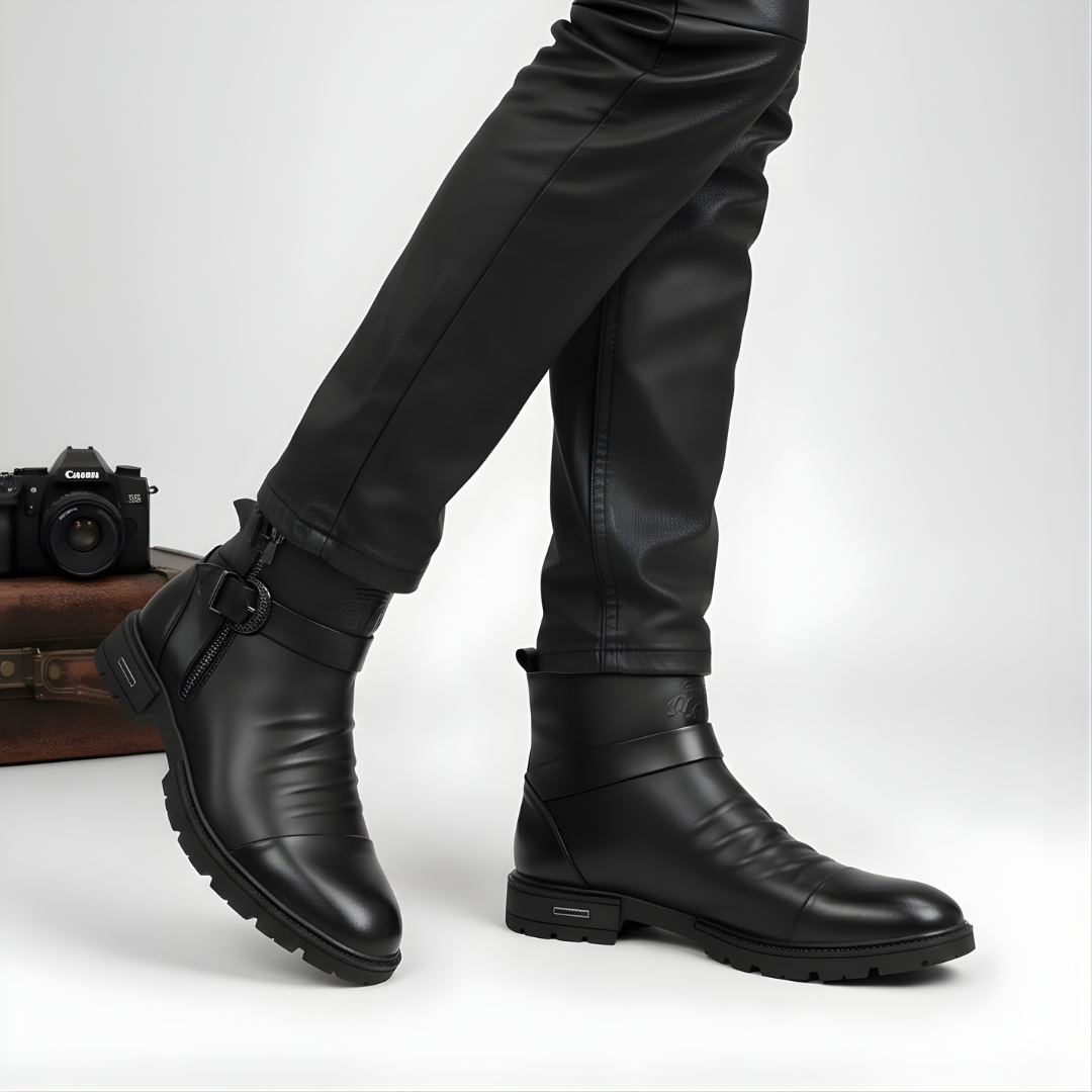 Botas de cuero con estilo elegante y moderno para hombre®