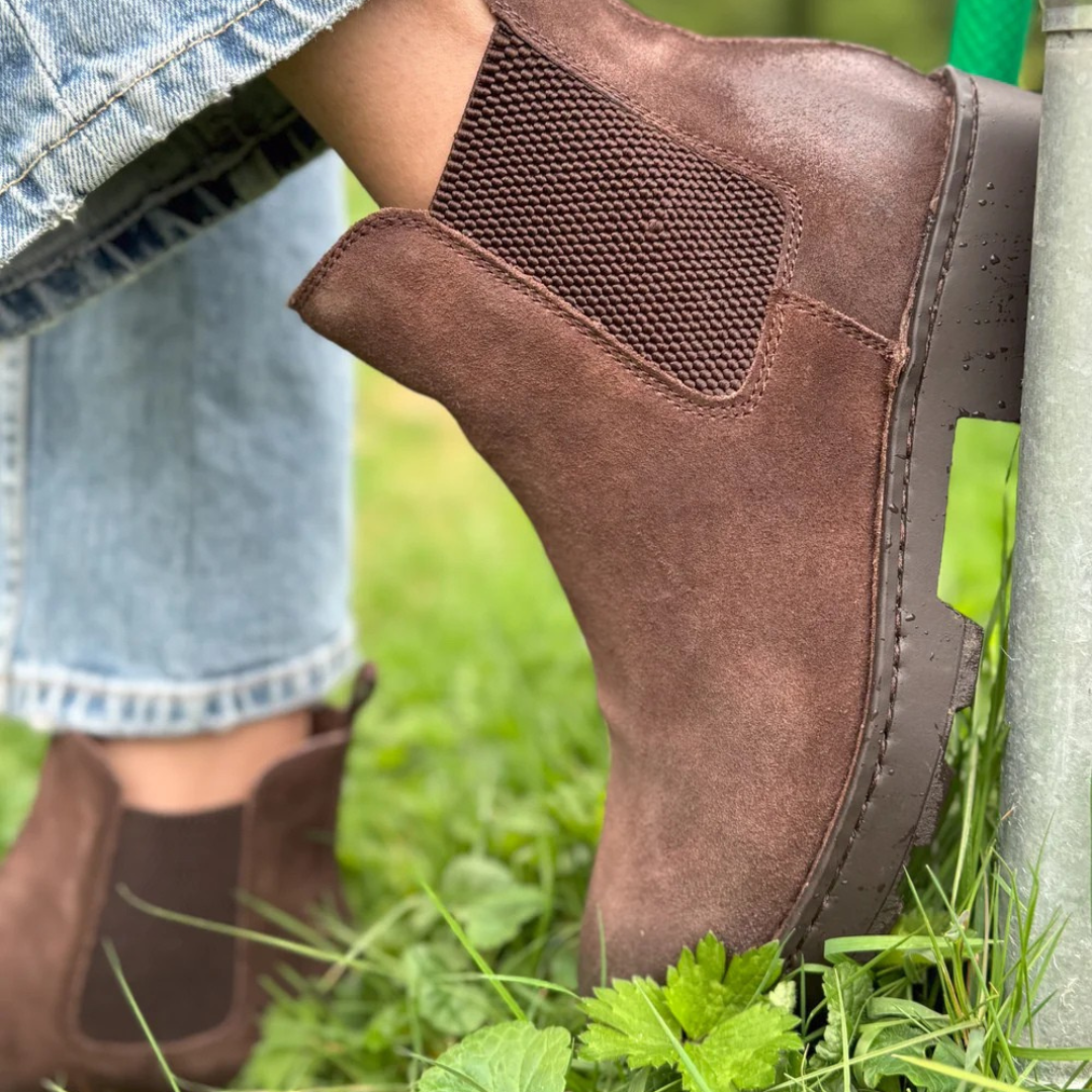Botas de Cuero con Suelas Resistentes para Mujer