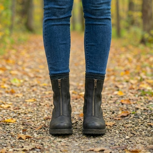Botines de Tacón con Cremallera Frontal para Mujer®