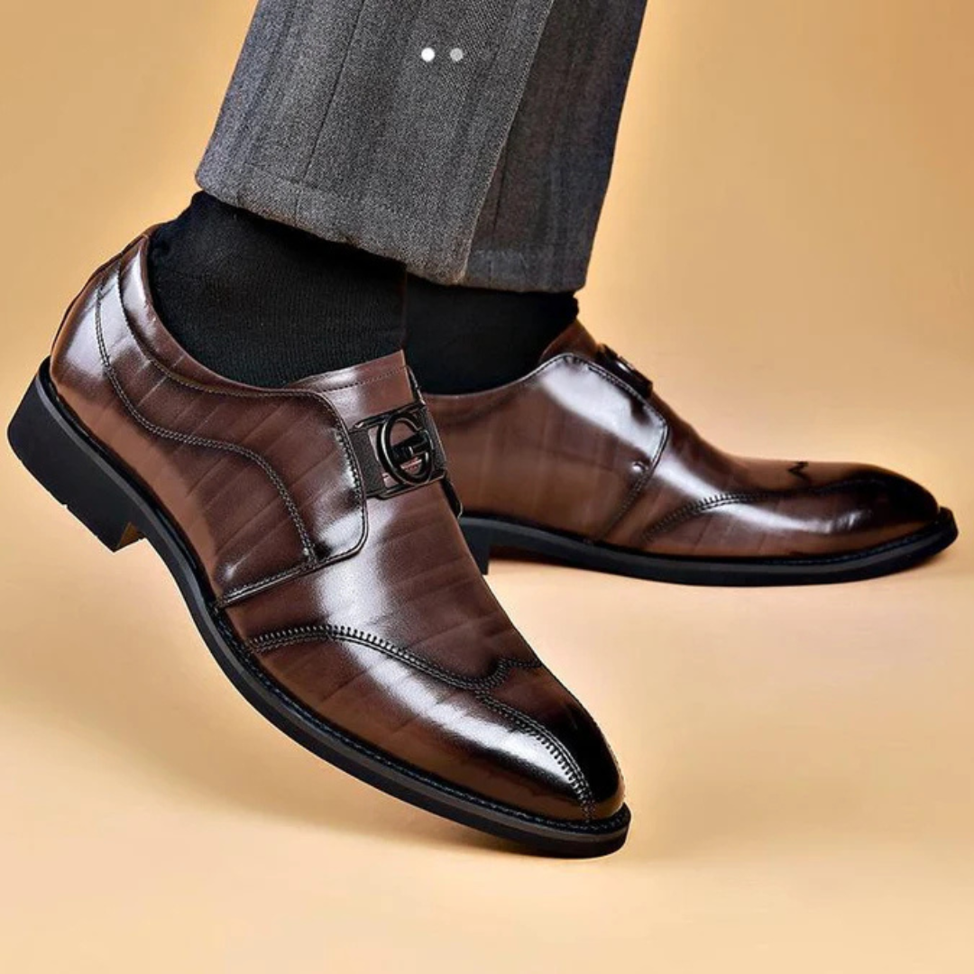 Zapatos formales de cuero genuino de alta calidad para hombre