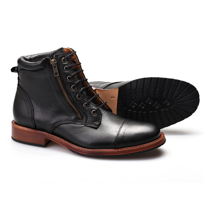 Botas casuales vintage con cierre ajustable para hombre