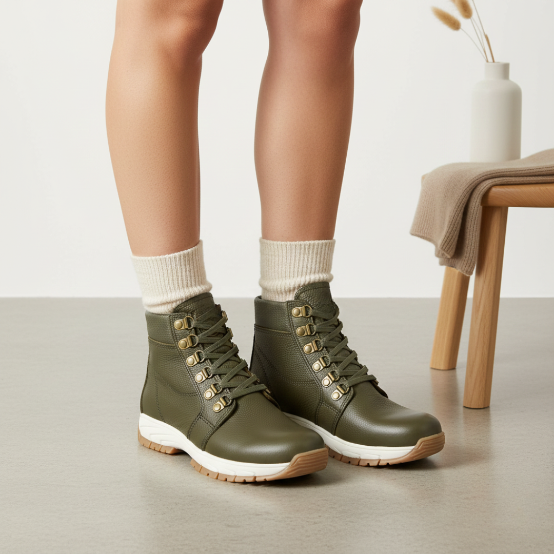 Botines casuales de cuero para mujer®