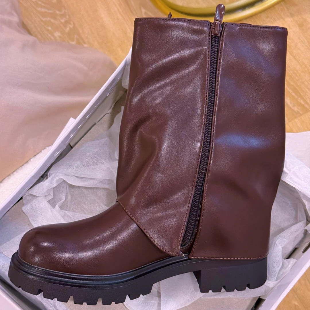 Botas estilo militar con cordones y suela resistente para mujer