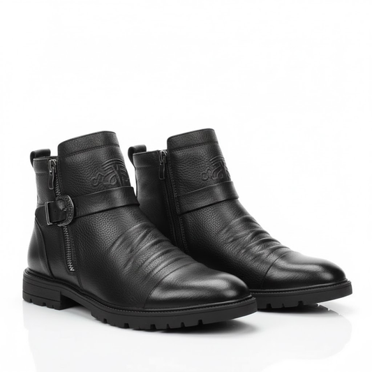 Botas de cuero con estilo elegante y moderno para hombre
