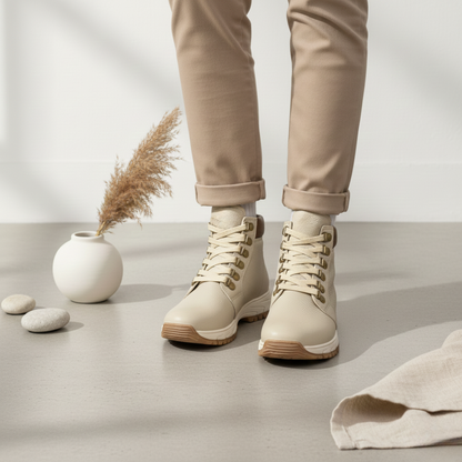 Botines casuales de cuero para mujer®